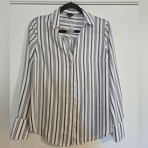 Striped Black and White Women's Top
